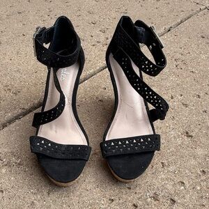 Charles By Charles David Black Cutout Sandals